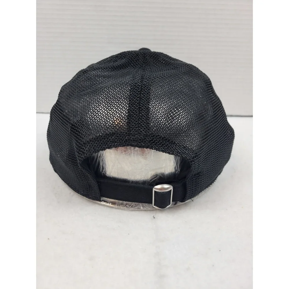 NWT New Era 9Twenty Golf Black‎ Trucker Strapback Logo Patch OSFM Hat Cap